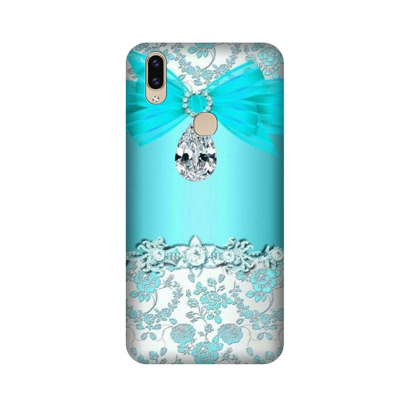 Shinny Blue Background Mobile Back Case for Vivo V9 pro (Design - 32) Shinny Blue Background Case for Vivo V9 pro