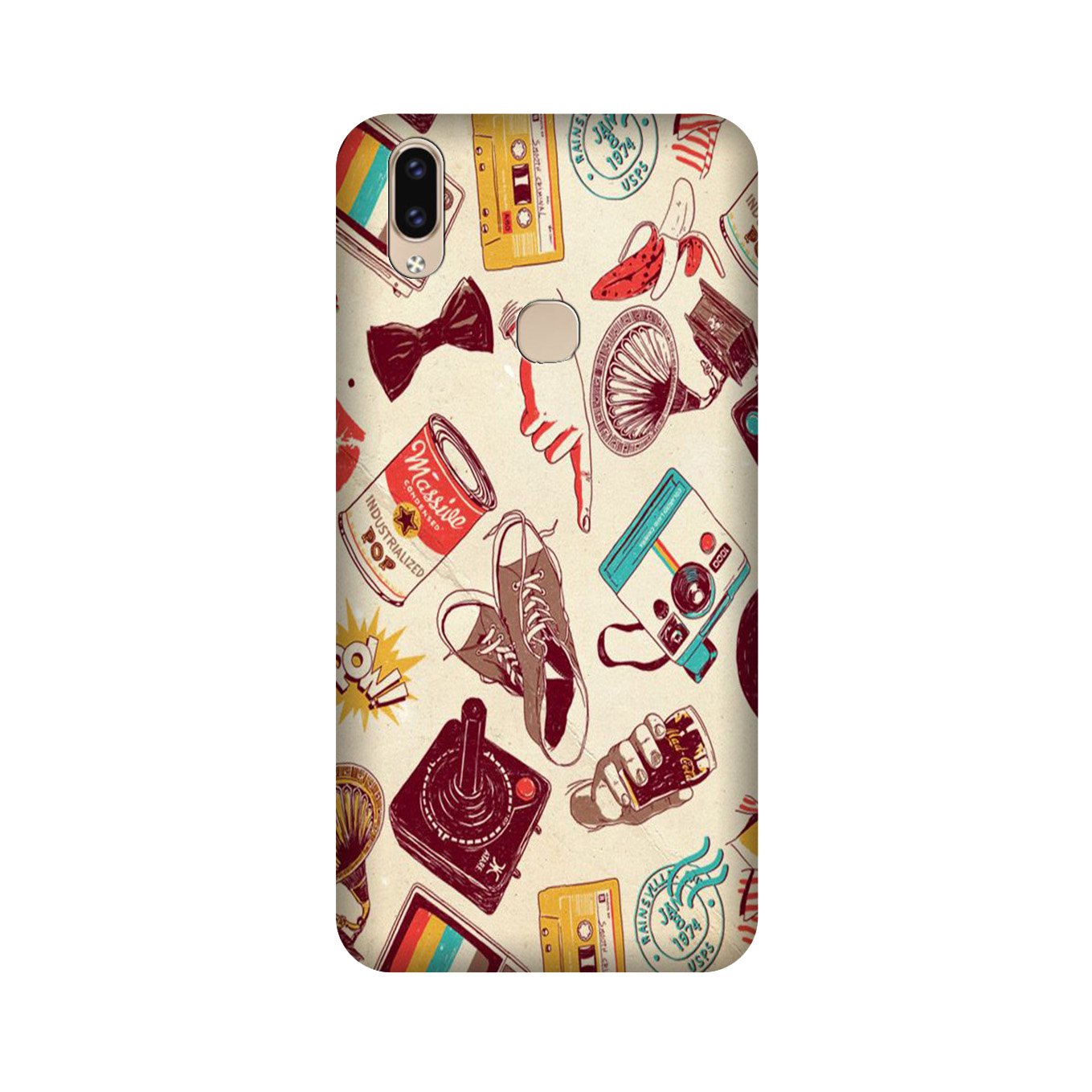 Vintage Mobile Back Case for Vivo V9 pro (Design - 35) Vintage Case for Vivo V9 pro