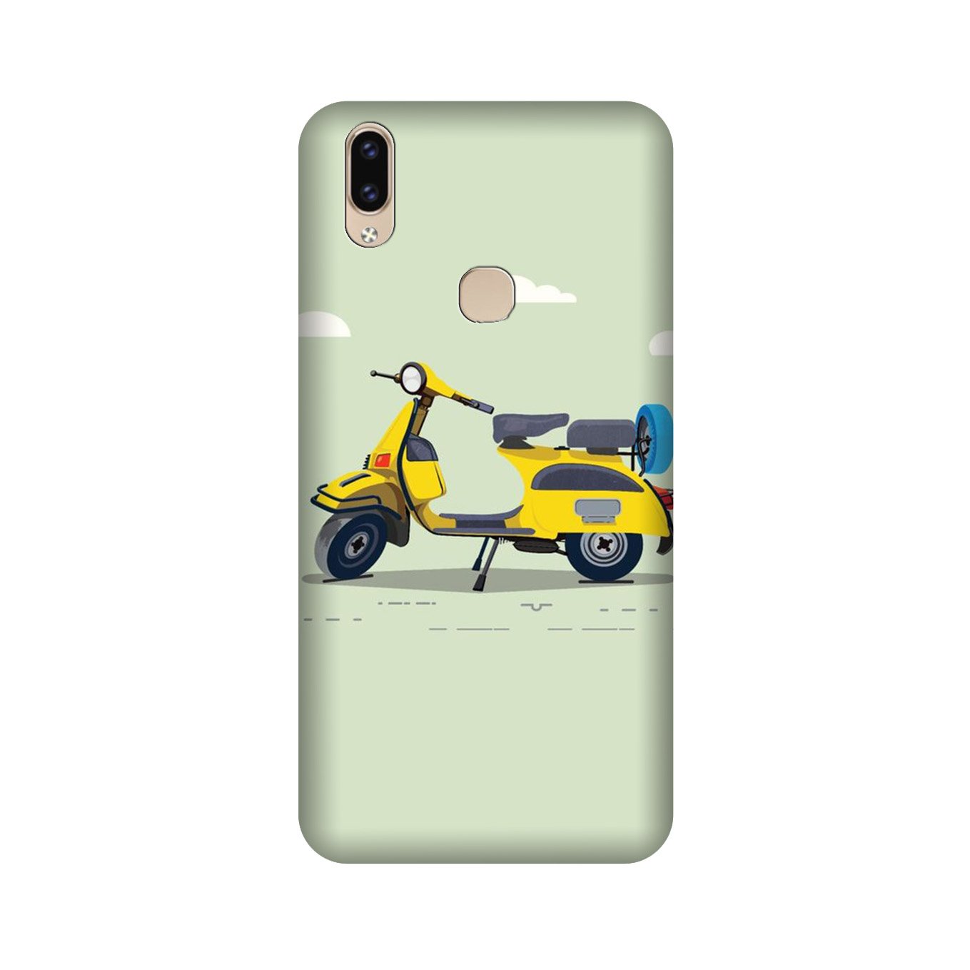 Vintage Scooter Mobile Back Case for Vivo V9 pro (Design - 260) Vintage Scooter Case for Vivo V9 pro (Design No. 260)
