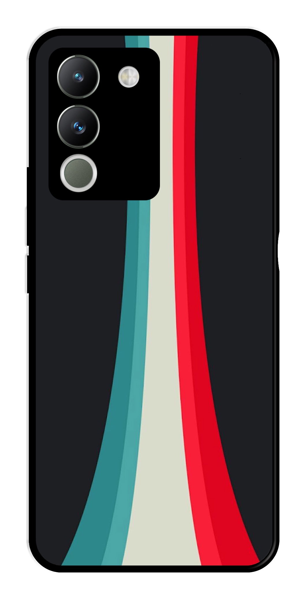 Modern Art Colorful Metal Mobile Case for Vivo Y200 Modern Art Colorful Metal Mobile Case for Vivo Y200 (Design No -48)