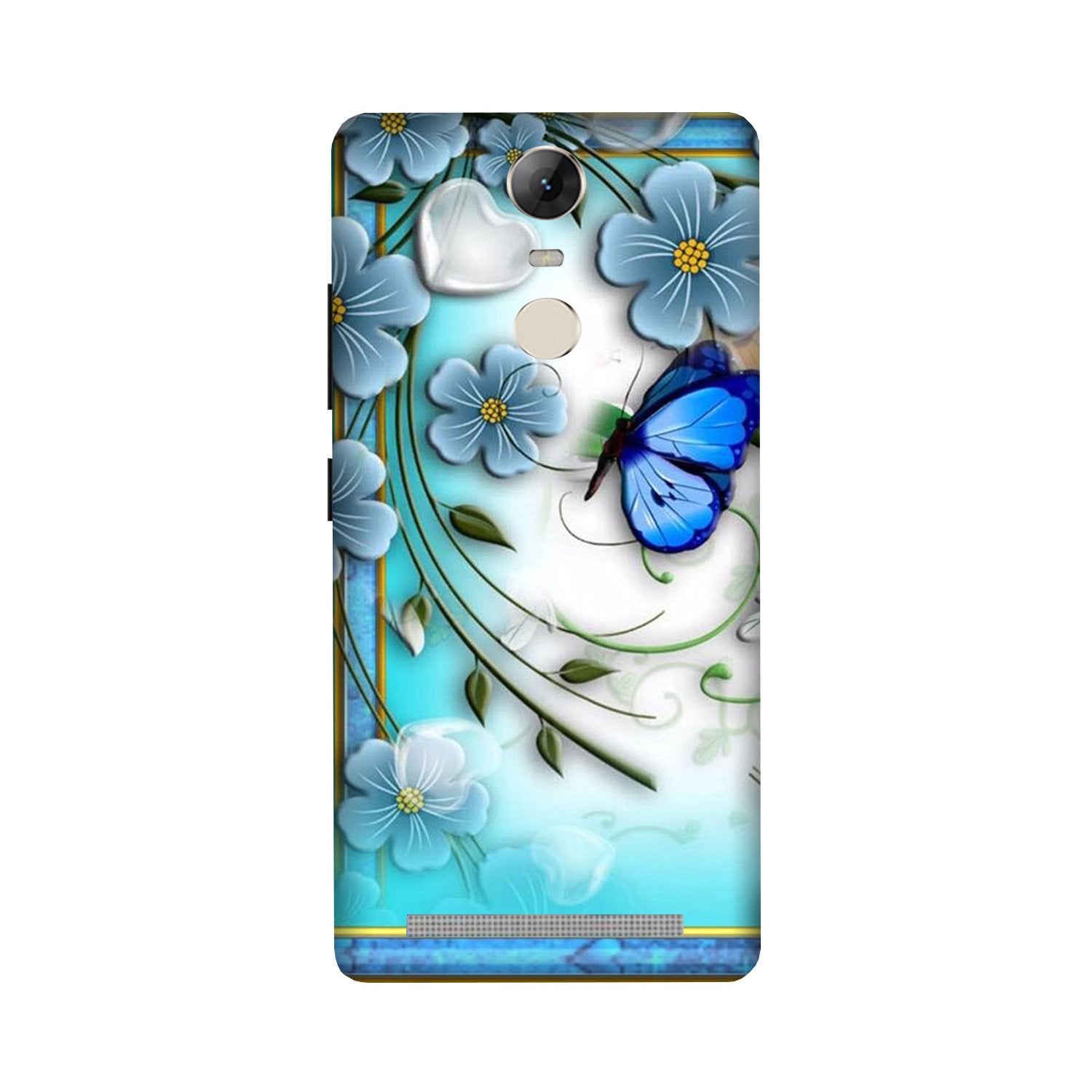 Blue Butterfly Mobile Back Case for Lenovo Vibe K5 Note (Design - 21) Blue Butterfly Case for Lenovo Vibe K5 Note