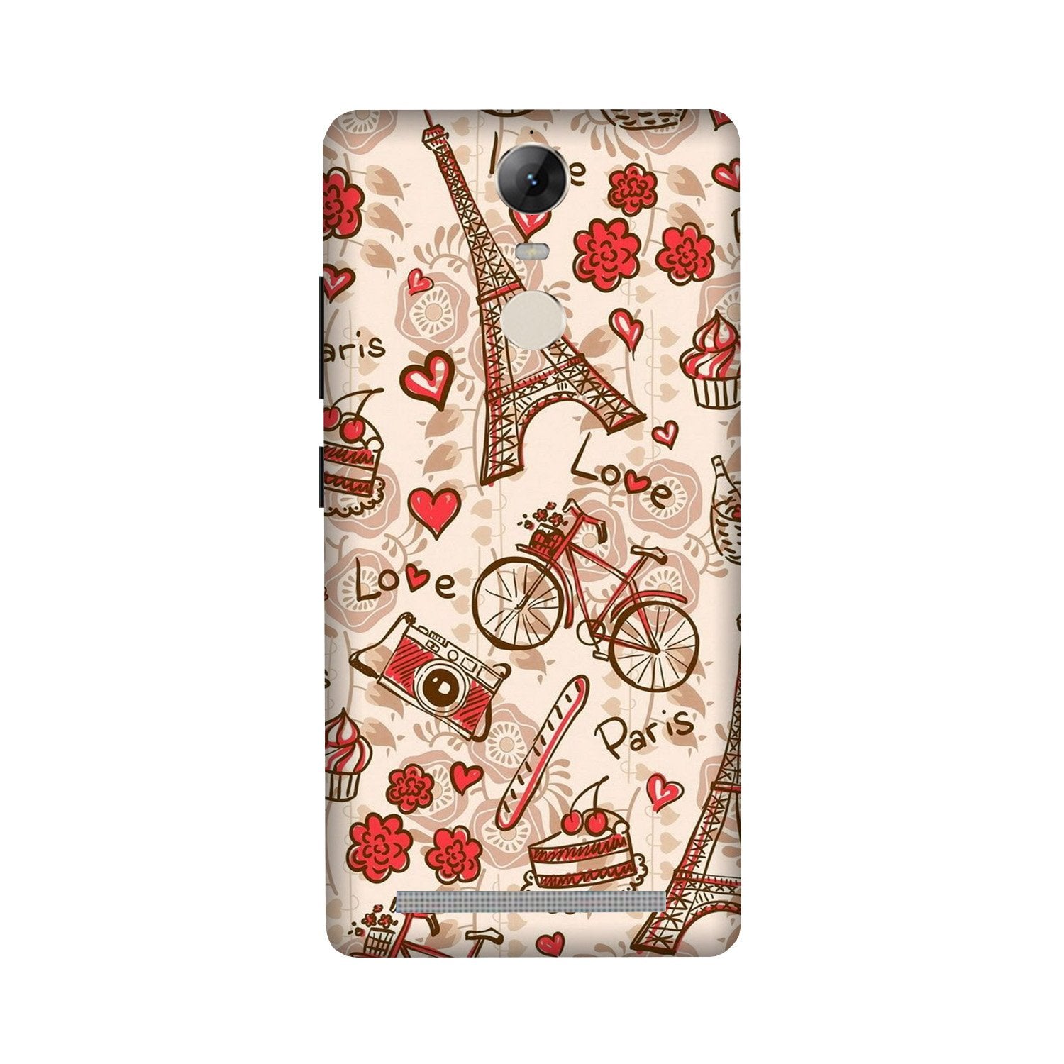 Love Paris Mobile Back Case for Lenovo Vibe K5 Note (Design - 103) Love Paris Case for Lenovo Vibe K5 Note (Design - 103)