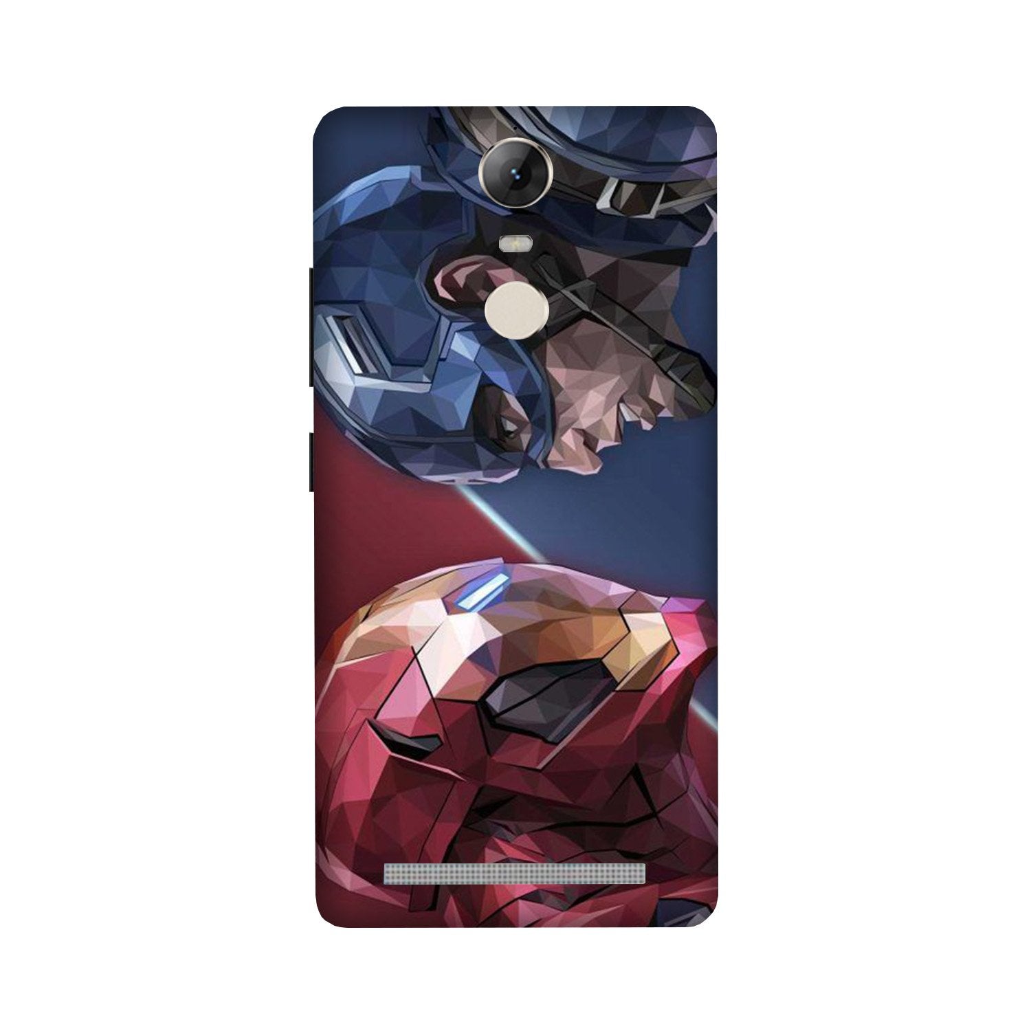 Ironman Captain America Mobile Back Case for Lenovo Vibe K5 Note (Design - 245) Ironman Captain America Case for Lenovo Vibe K5 Note (Design No. 245)