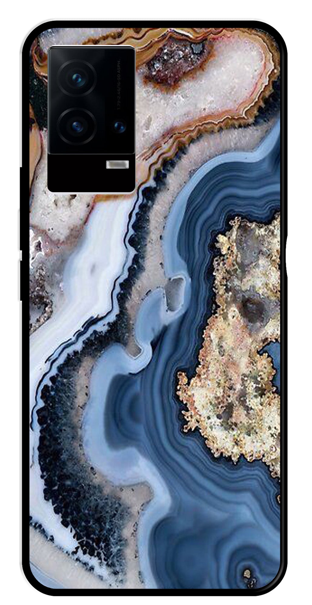 Marble Design Metal Mobile Case for iQOO 9 5G (Design No -53)
