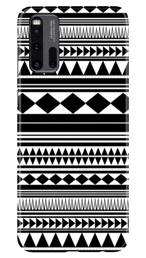Black white Pattern Mobile Back Case for Vivo iQ00 3 (Design - 5) Black white Pattern Case for Vivo iQ00 3