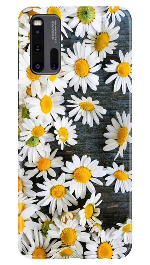 White flowers2 Mobile Back Case for Vivo iQ00 3 (Design - 62) White flowers2 Case for Vivo iQ00 3
