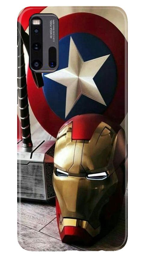 Ironman Captain America Mobile Back Case for Vivo iQ00 3 (Design - 254) Ironman Captain America Case for Vivo iQ00 3 (Design No. 254)