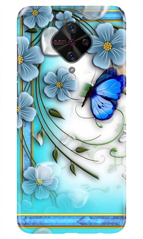 Blue Butterfly Mobile Back Case for Vivo S1 Pro (Design - 21) Blue Butterfly Case for Vivo S1 Pro
