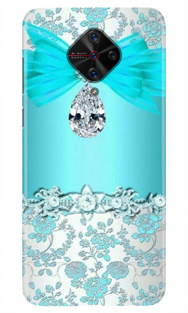Shinny Blue Background Mobile Back Case for Vivo S1 Pro (Design - 32) Shinny Blue Background Case for Vivo S1 Pro