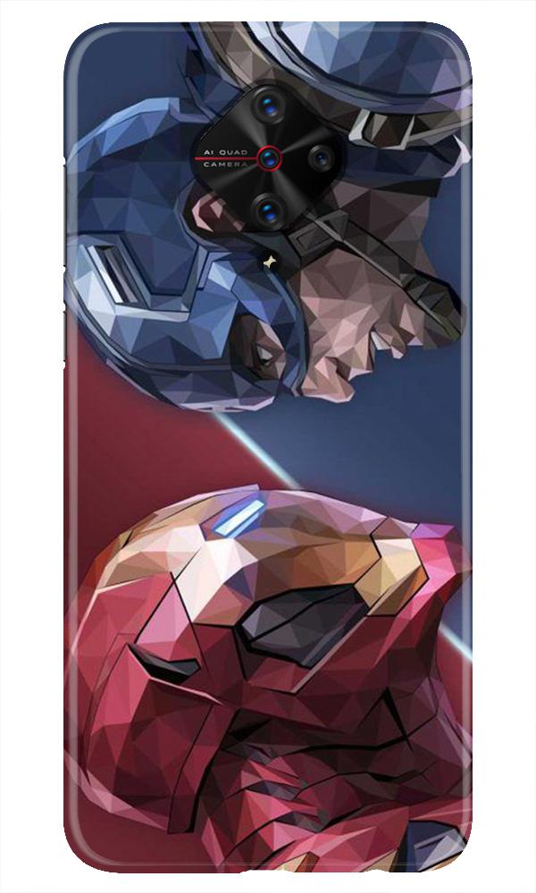 Ironman Captain America Mobile Back Case for Vivo S1 Pro (Design - 245) Ironman Captain America Case for Vivo S1 Pro (Design No. 245)