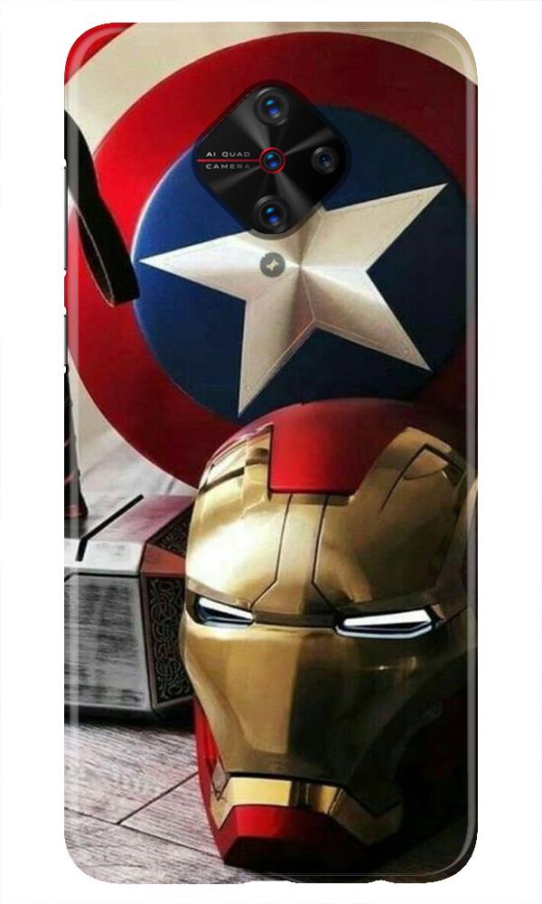 Ironman Captain America Mobile Back Case for Vivo S1 Pro (Design - 254) Ironman Captain America Case for Vivo S1 Pro (Design No. 254)