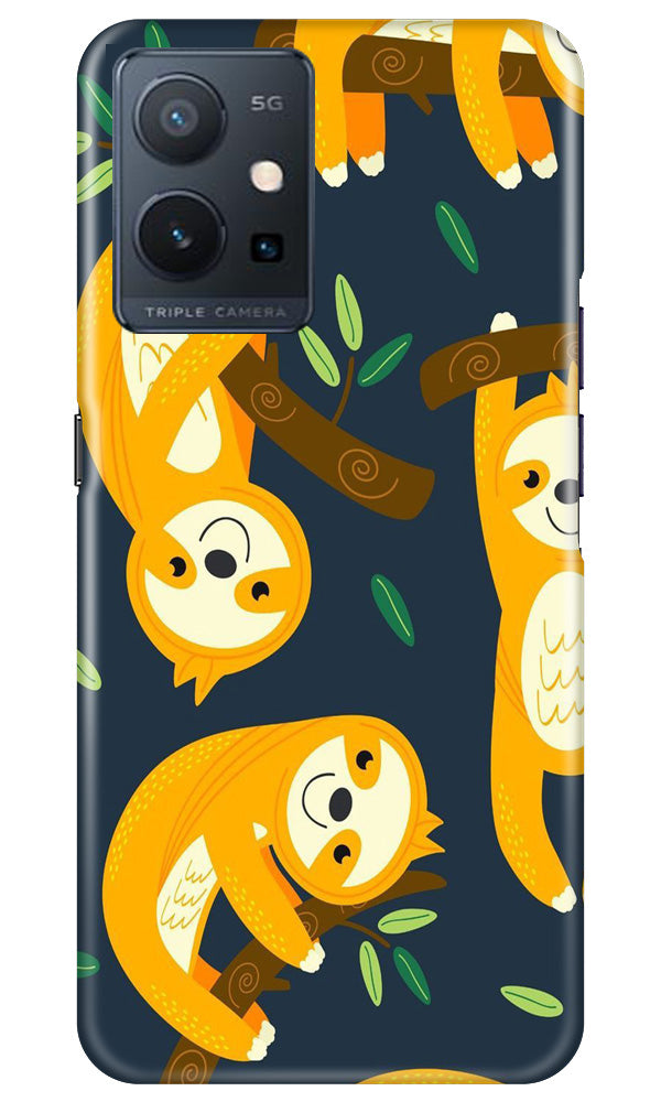 Racoon Pattern Mobile Back Case for Vivo Y75 5G / Vivo T1 5G (Design - 2) Racoon Pattern Case for Vivo Y75 5G / Vivo T1 5G