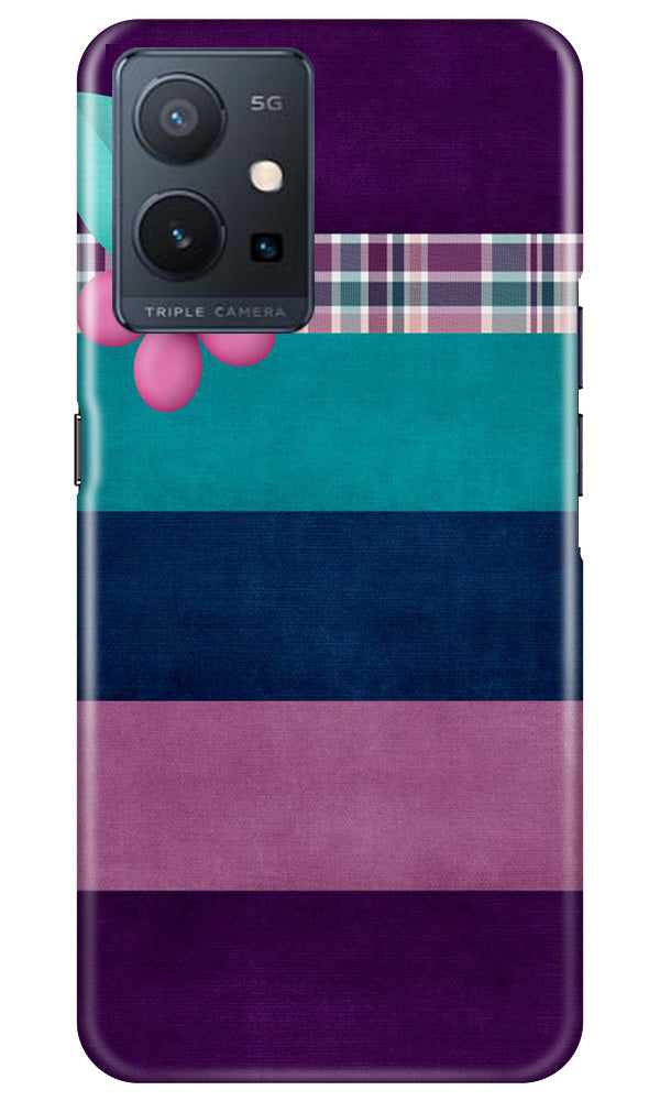Purple Blue Mobile Back Case for Vivo Y75 5G / Vivo T1 5G (Design - 37) Purple Blue Case for Vivo Y75 5G / Vivo T1 5G
