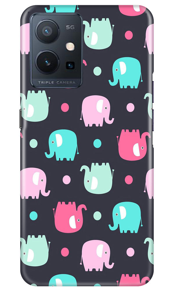 Elephant Baground Mobile Back Case for Vivo Y75 5G / Vivo T1 5G (Design - 44) Elephant Baground Case for Vivo Y75 5G / Vivo T1 5G