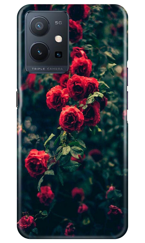 Red Rose Mobile Back Case for Vivo Y75 5G / Vivo T1 5G (Design - 66) Red Rose Case for Vivo Y75 5G / Vivo T1 5G