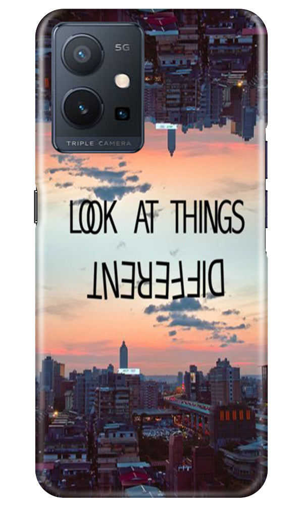 Look at things different Mobile Back Case for Vivo Y75 5G / Vivo T1 5G (Design - 99) Look at things different Case for Vivo Y75 5G / Vivo T1 5G