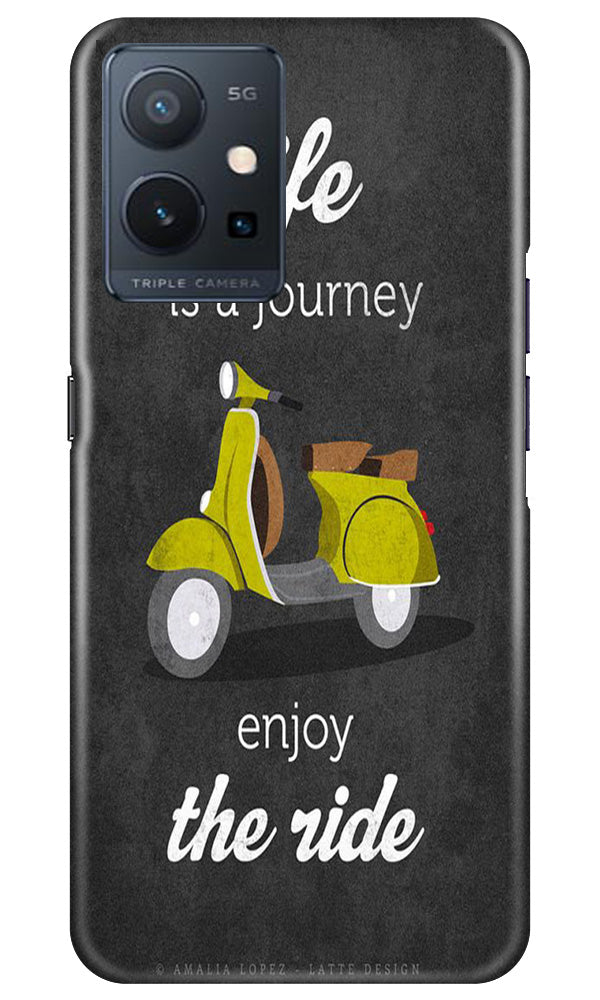 Vintage Scooter Mobile Back Case for Vivo Y75 5G / Vivo T1 5G (Design - 229) Vintage Scooter Case for Vivo Y75 5G / Vivo T1 5G (Design No. 229)