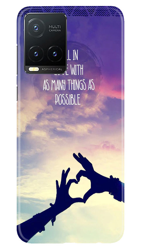 Fall in love Mobile Back Case for Vivo T1X (Design - 50) Fall in love Case for Vivo T1X