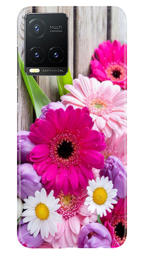 Coloful Daisy2 Mobile Back Case for Vivo T1X (Design - 76) Coloful Daisy2 Case for Vivo T1X