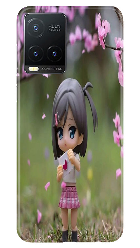 Cute Girl Mobile Back Case for Vivo T1X (Design - 92) Cute Girl Case for Vivo T1X