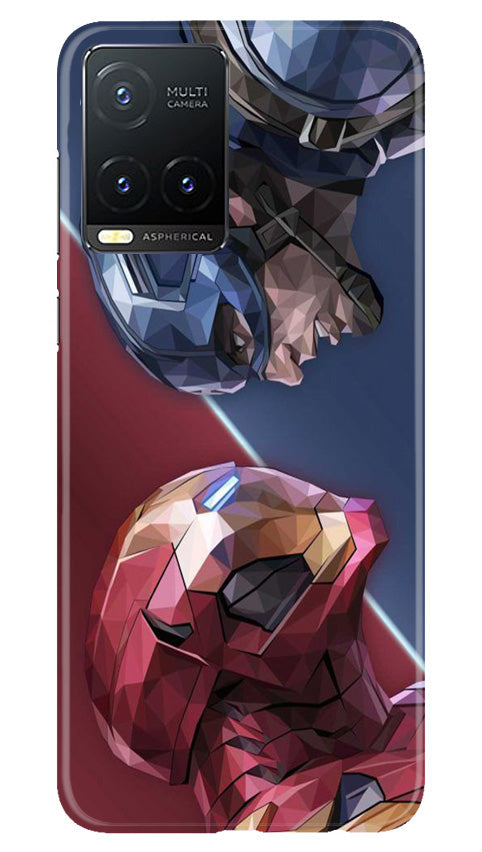 Ironman Captain America Mobile Back Case for Vivo T1X (Design - 214) Ironman Captain America Case for Vivo T1X (Design No. 214)