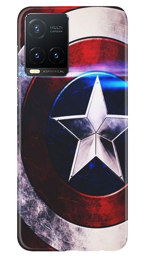Captain America Shield Mobile Back Case for Vivo T1X (Design - 219) Captain America Shield Case for Vivo T1X (Design No. 219)