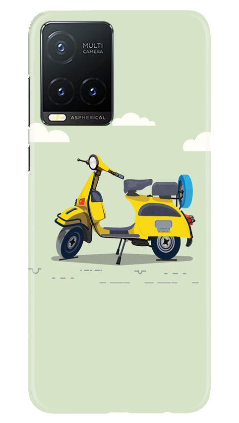 Vintage Scooter Mobile Back Case for Vivo T1X (Design - 229) Vintage Scooter Case for Vivo T1X (Design No. 229)