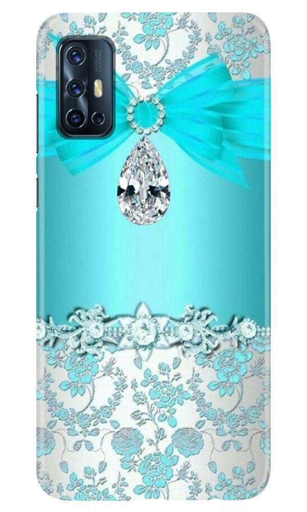 Shinny Blue Background Mobile Back Case for Vivo V17 (Design - 32) Shinny Blue Background Case for Vivo V17