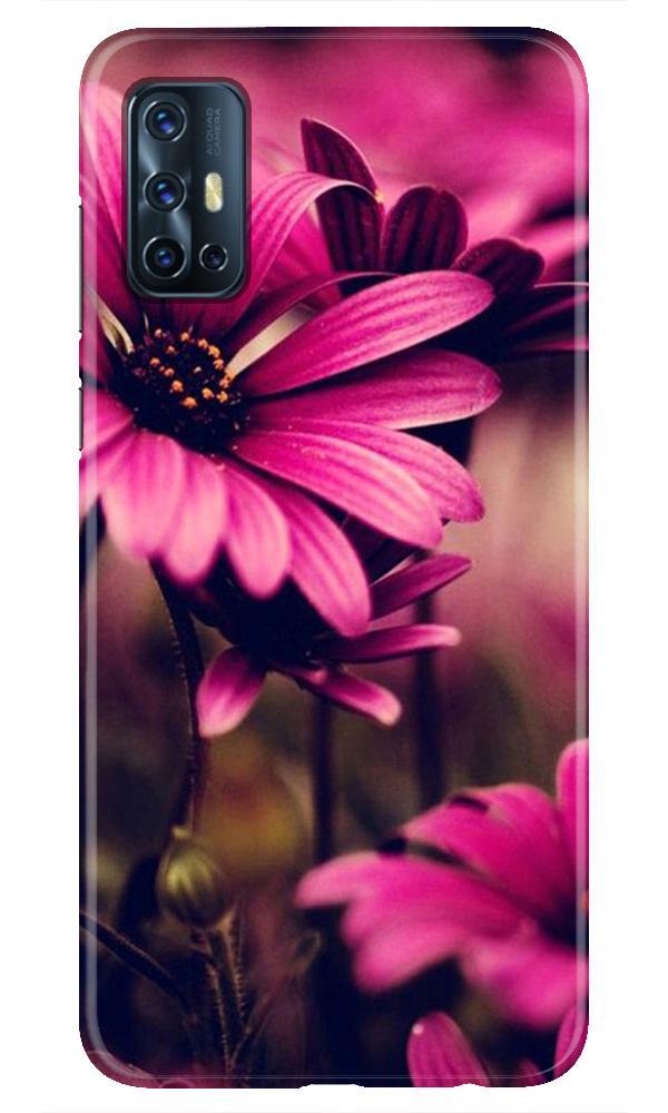 Purple Daisy Mobile Back Case for Vivo V17 (Design - 65) Purple Daisy Case for Vivo V17