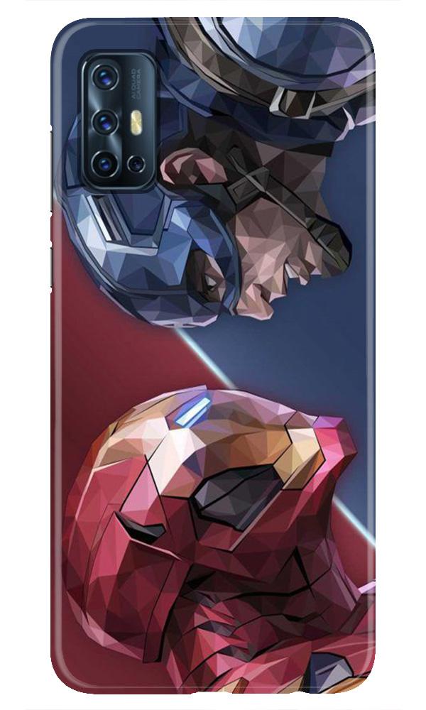Ironman Captain America Mobile Back Case for Vivo V17 (Design - 245) Ironman Captain America Case for Vivo V17 (Design No. 245)