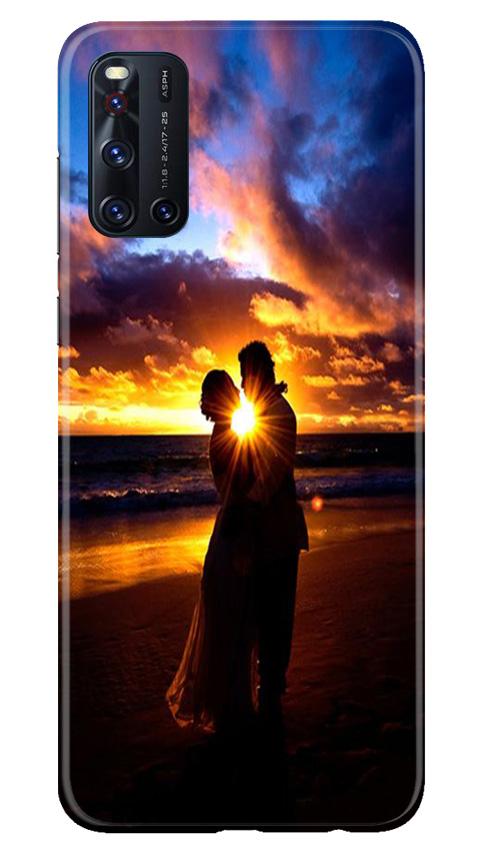 Couple Sea shore Mobile Back Case for Vivo V19 (Design - 13) Couple Sea shore Case for Vivo V19