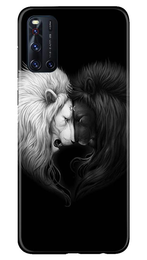 Dark White Lion Mobile Back Case for Vivo V19 (Design - 140) Dark White Lion Case for Vivo V19 (Design - 140)