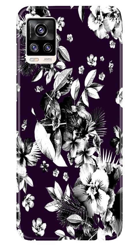 white flowers Mobile Back Case for Vivo V20 Pro (Design - 7) white flowers Case for Vivo V20 Pro