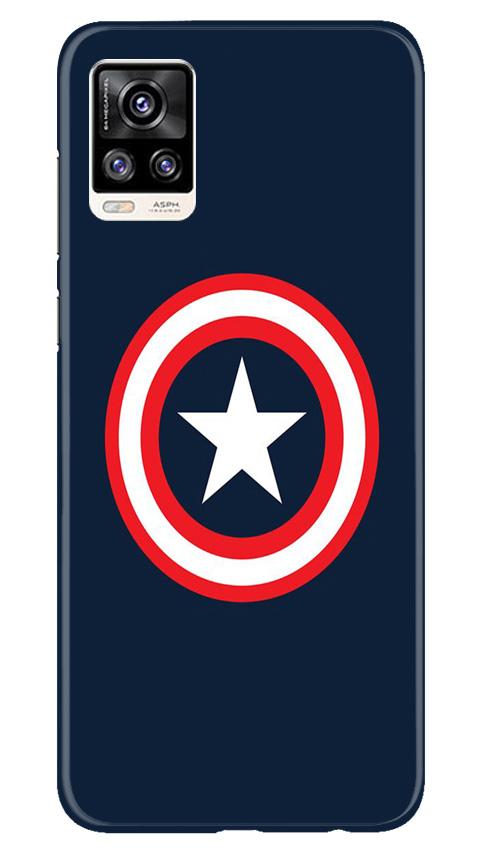 Captain America Mobile Back Case for Vivo V20 Pro (Design - 42) Captain America Case for Vivo V20 Pro