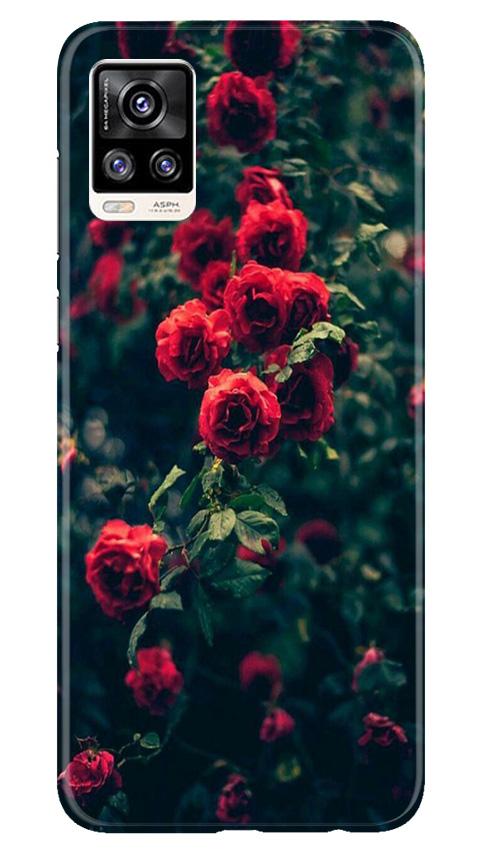 Red Rose Mobile Back Case for Vivo V20 Pro (Design - 66) Red Rose Case for Vivo V20 Pro