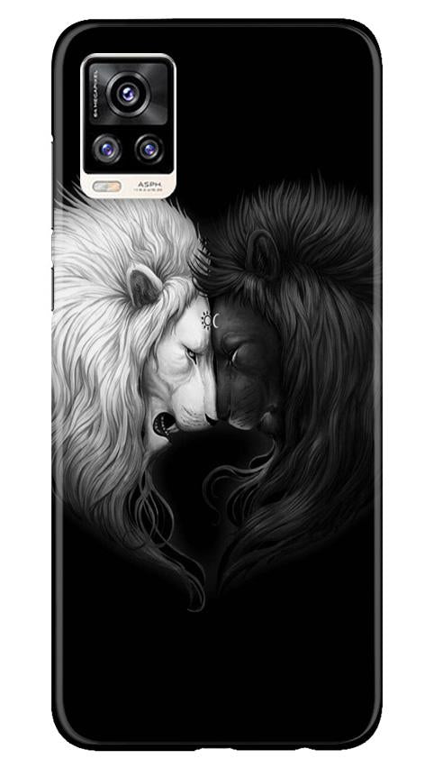 Dark White Lion Mobile Back Case for Vivo V20 Pro (Design - 140) Dark White Lion Case for Vivo V20 Pro (Design - 140)