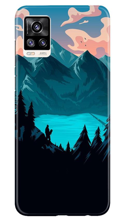 Mountains Mobile Back Case for Vivo V20 (Design - 186) Mountains Case for Vivo V20 (Design - 186)