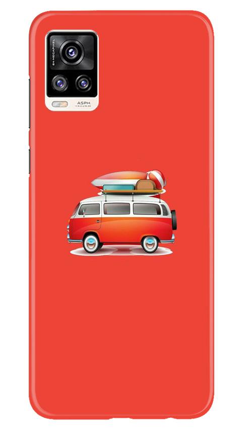 Travel Bus Mobile Back Case for Vivo V20 (Design - 258) Travel Bus Case for Vivo V20 (Design No. 258)