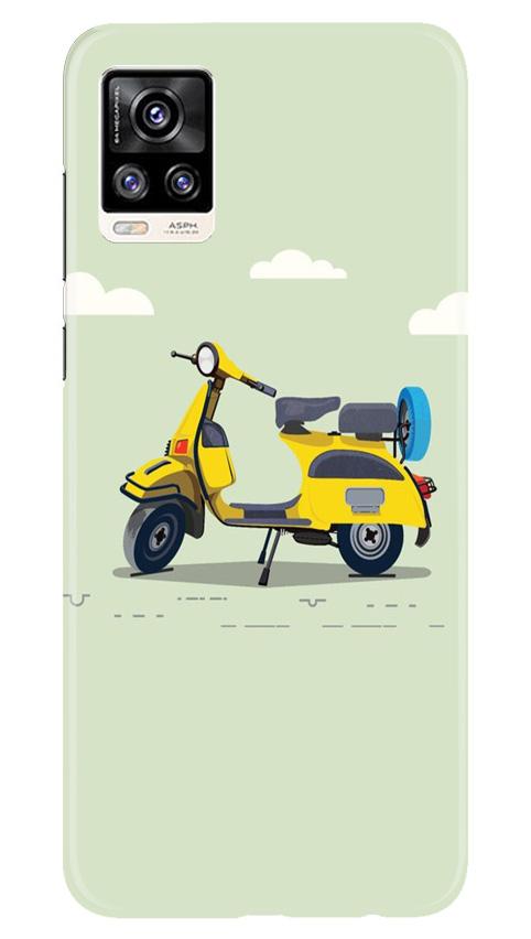 Vintage Scooter Mobile Back Case for Vivo V20 Pro (Design - 260) Vintage Scooter Case for Vivo V20 Pro (Design No. 260)