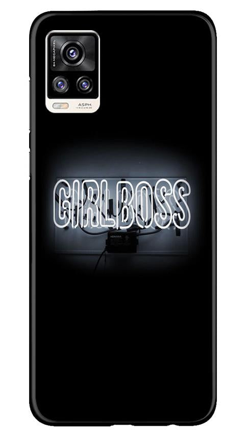 Girl Boss Black Mobile Back Case for Vivo V20 (Design - 268) Girl Boss Black Case for Vivo V20 (Design No. 268)