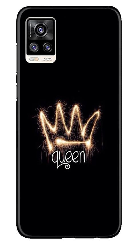 Queen Mobile Back Case for Vivo V20 (Design - 270) Queen Case for Vivo V20 (Design No. 270)
