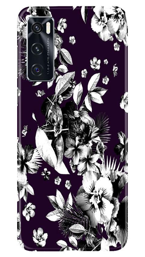white flowers Mobile Back Case for Vivo V20 SE (Design - 7) white flowers Case for Vivo V20 SE