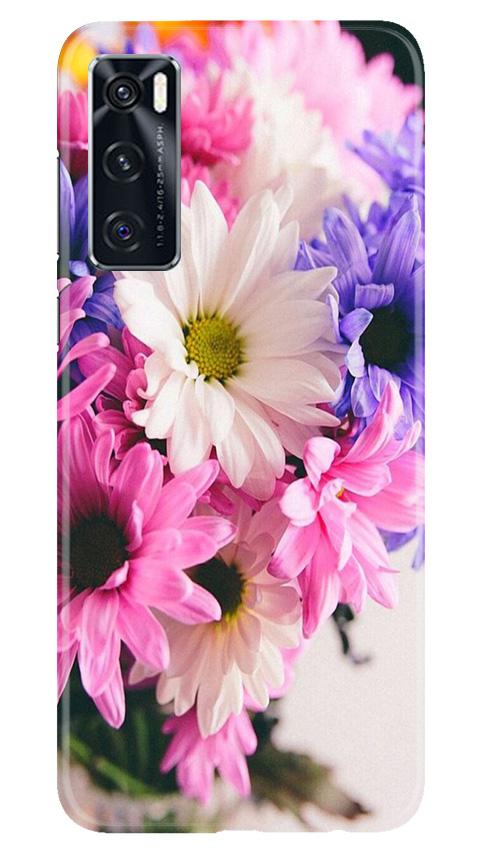 Coloful Daisy Mobile Back Case for Vivo V20 SE (Design - 73) Coloful Daisy Case for Vivo V20 SE