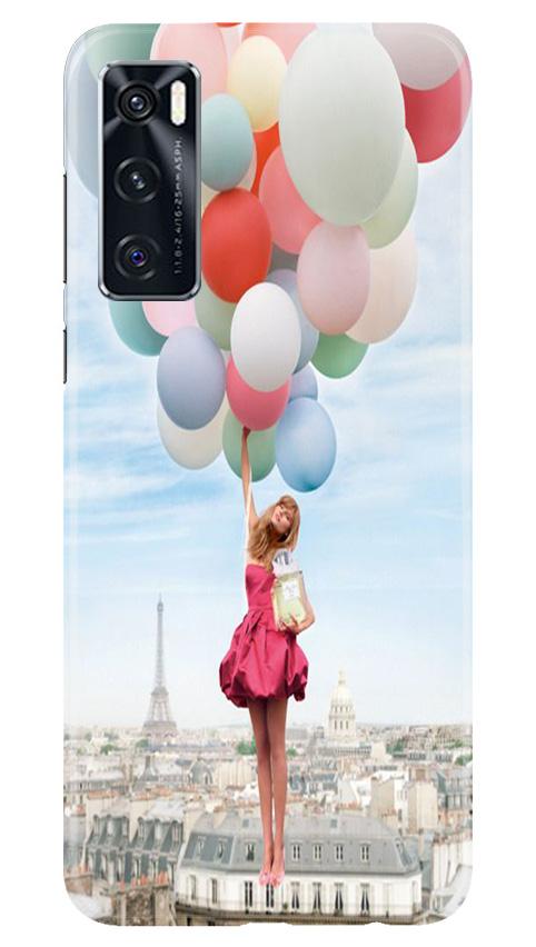 Girl with Baloon Mobile Back Case for Vivo V20 SE (Design - 84) Girl with Baloon Case for Vivo V20 SE