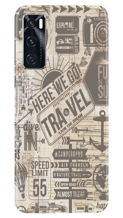 Travel Mobile Back Case for Vivo V20 SE (Design - 104) Travel Case for Vivo V20 SE (Design - 104)
