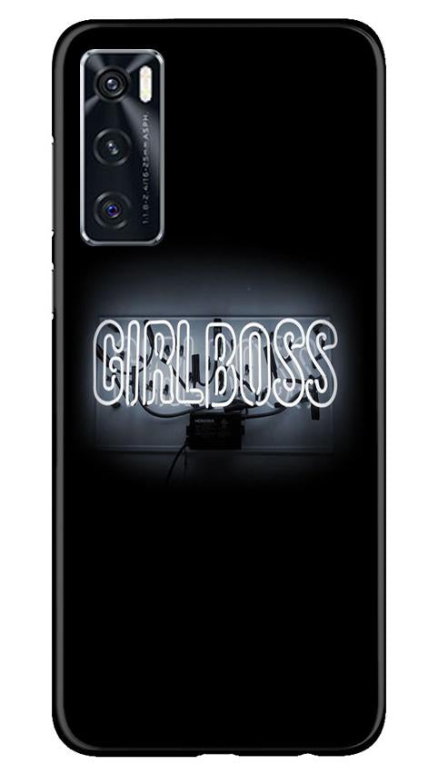 Girl Boss Black Mobile Back Case for Vivo V20 SE (Design - 268) Girl Boss Black Case for Vivo V20 SE (Design No. 268)