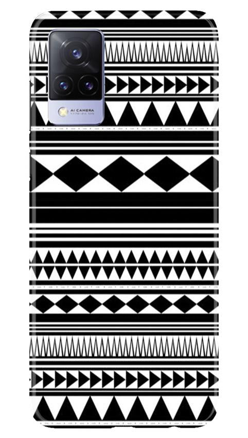 Black white Pattern Mobile Back Case for Vivo V21 5G (Design - 5) Black white Pattern Case for Vivo V21 5G