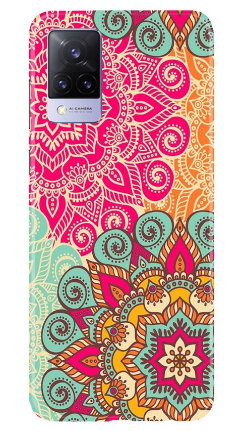 Rangoli art Mobile Back Case for Vivo V21 5G (Design - 6) Rangoli art Case for Vivo V21 5G