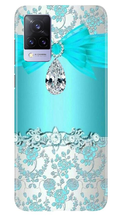 Shinny Blue Background Mobile Back Case for Vivo V21 5G (Design - 32) Shinny Blue Background Case for Vivo V21 5G