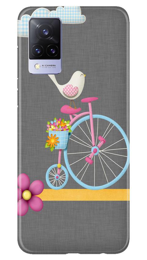 Sparron with cycle Mobile Back Case for Vivo V21 5G (Design - 34) Sparron with cycle Case for Vivo V21 5G